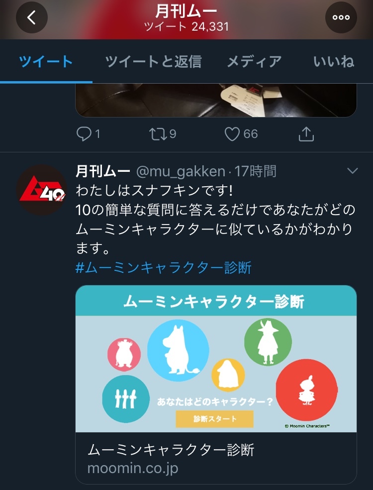 ムーからのムーミン診断 Treatment Akkun