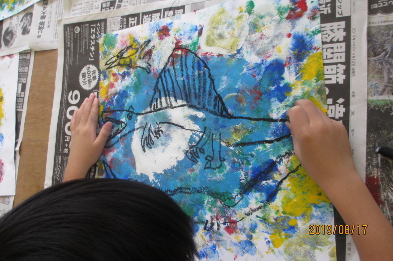 絵画教室 in 白河 : ドングリマン絵画造形教室