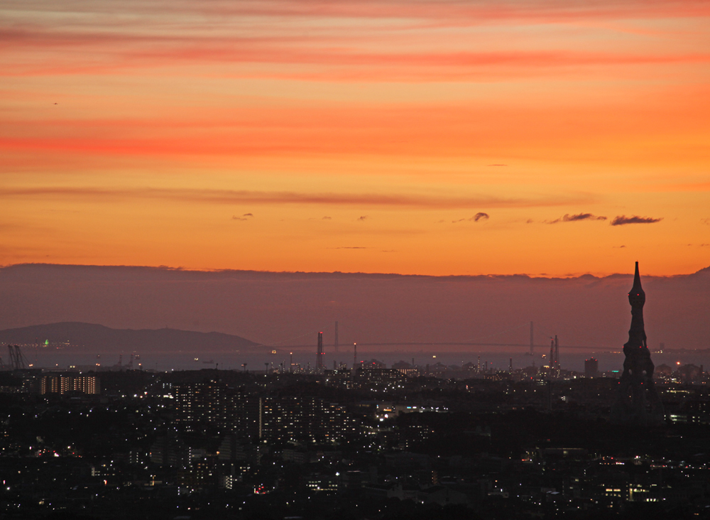 大阪　河南町　持尾　夕焼け_c0108146_10401821.jpg