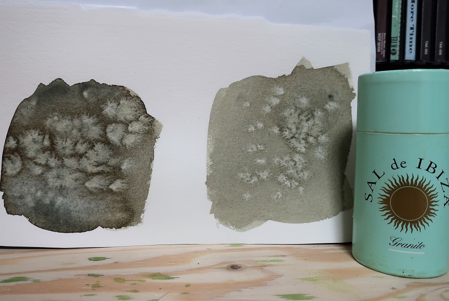 岩塩を使った時の水彩の変化とお知らせ 小林啓子水彩画の部屋 岩塩を使った時の水彩の変化とお知らせ 小林啓子水彩画の部屋