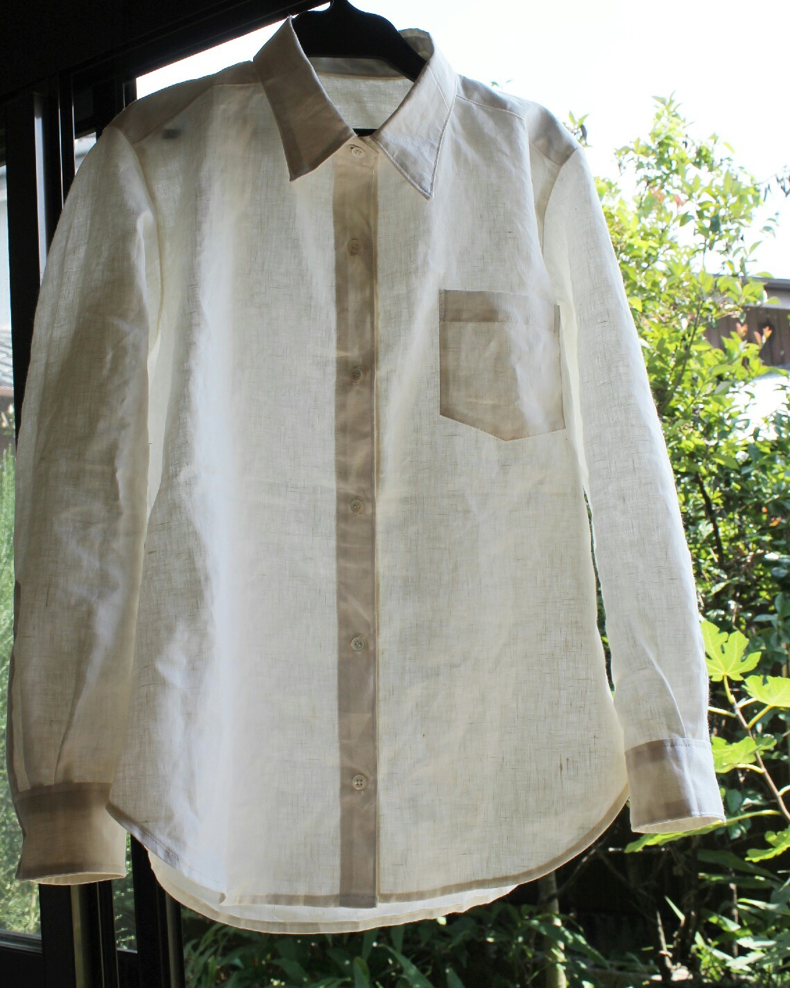 麻の白シャツを 製作_c0197642_08442604.jpg