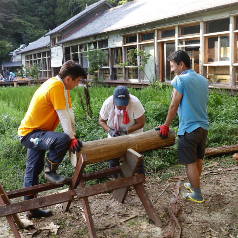裏山から木を切ってきて薪にする_c0060143_21113287.jpg