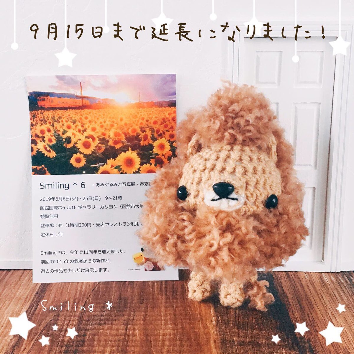 個展「Smiling * 6」の展示期間延長のお知らせ⭐︎ _f0340004_12121387.jpg