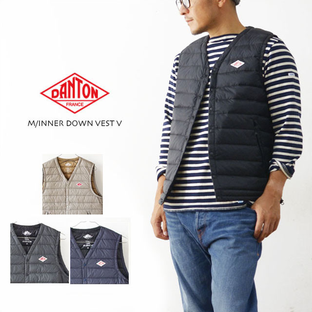 ◯DANTON [ダントン] M/INNER DOWN VEST V ダウンベスト[JD-8753