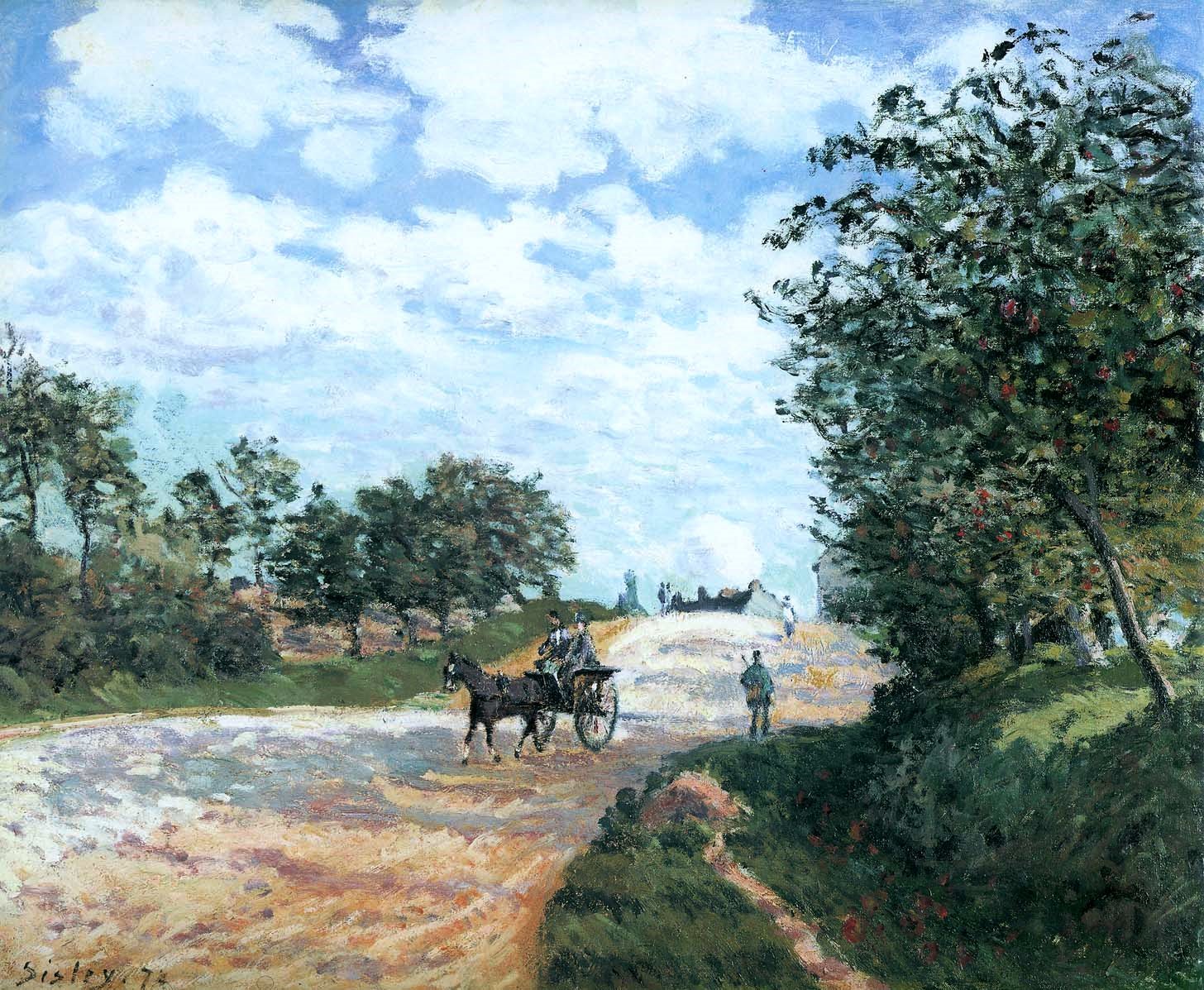 アルフレッド・シスレー、【マロニエの散歩道】、希少画集画
