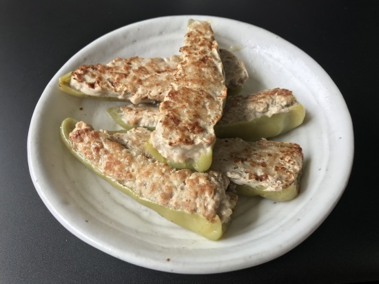 バナナピーマンの肉詰め ぼっちオバサン食堂