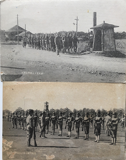 満蒙開拓青少年義勇軍訓練所絵葉書 モノクロ写真8枚袋痛み 水戸