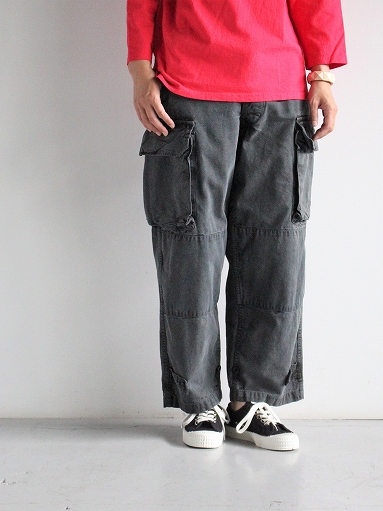 OUTIL Pantalon Blesle 00 ログウッド染め BLACK-