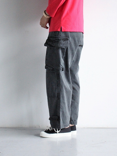 OUTIL Pantalon Blesle 00 ログウッド染め BLACK-