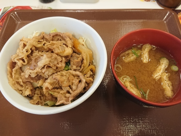 8 25 牛丼ライトミニ 味噌汁 470 すき家 無駄遣いな日々