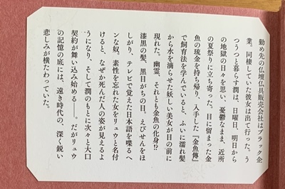 『金魚姫』読了。そして今日はnuinui教室の日曜日であった_f0251618_21100331.jpg