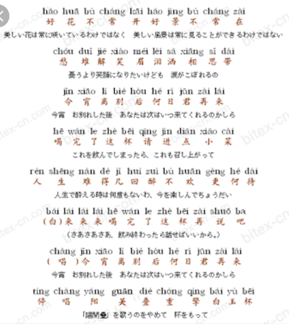 何日君再来 中国語の練習中 多田周子のブログ 何日君再来 中国語の練習中 多田周子のブログ