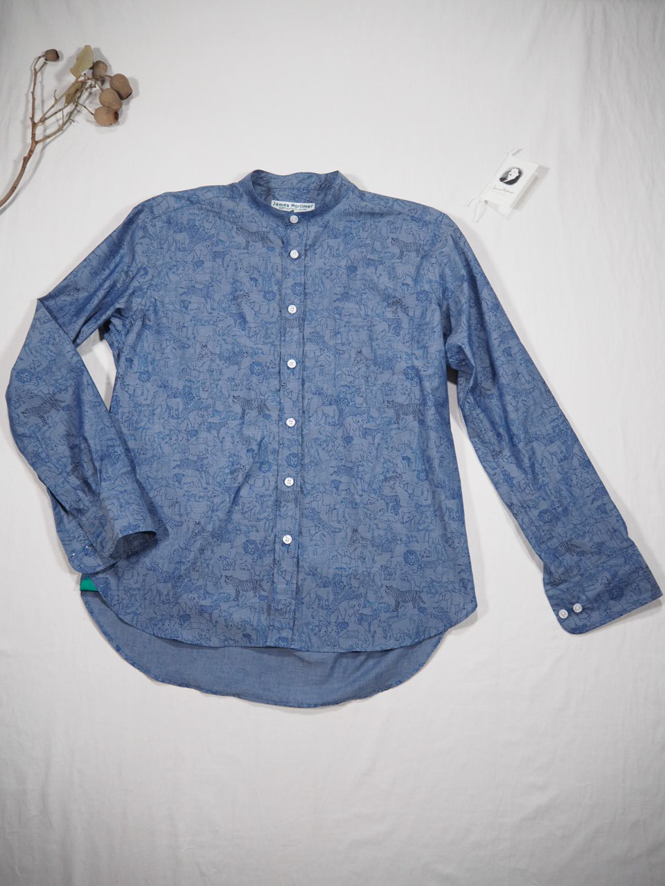 男気上がる BAND collar shirts_e0357389_15434718.jpg