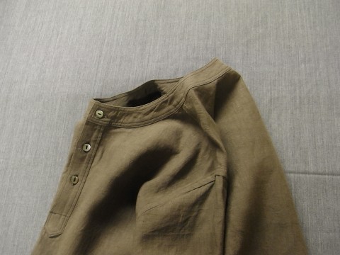 商品入荷のお知らせ / antiqued german linen shirt_e0130546_17043058.jpg
