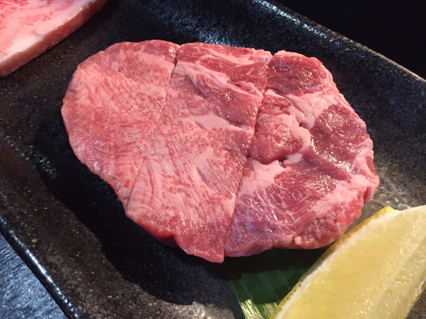 焼肉 鳥取牧場村 厚切りタン・山葵塩_e0115904_07573274.jpg
