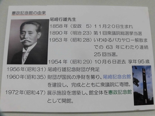 「憲政の神様・尾崎行雄」を記念して建てられた「憲政記念館」_f0141310_07564850.jpg