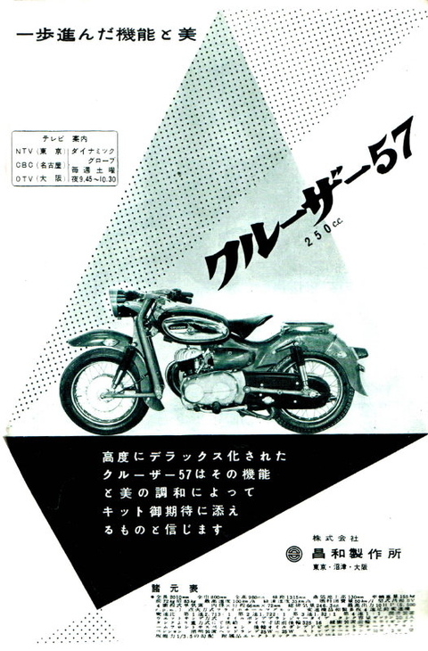 1957年 二輪車 バイク 広告集 58 クルーザー モーターサイクルフォーラム中部 我が国の二輪車の勃興期を忠実に伝える