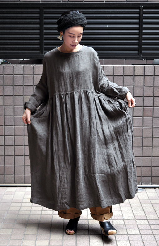 リネンビエラローブ&ギャザーワンピース / ICHI Antiquite\'s_d0193211_14375693.jpg