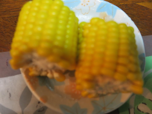 朝:サラダプレート、野菜ジュース、茄子の糠漬け 昼:大麦大豆紫蘇ヒジキ🍙&焼鳥ももタレ 夜:日清焼きそば、とうもろこし&冷奴_c0075701_20160052.jpg