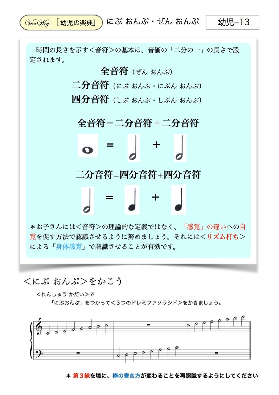 お母さんと幼児の為の楽典 13 二分音符 全音符 最新情報 お母さんと幼児の為の楽典 13 二分音符 全音符 最新情報