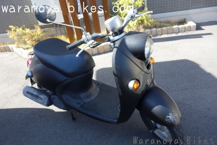 原付スクーター、ヤマハ・ビーノのスタンド故障で出張修理に、滋賀県