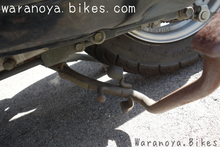 原付スクーター、ヤマハ・ビーノのスタンド故障で出張修理に、滋賀県