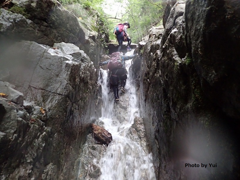 奥秩父　花崗岩の美渓ナメラ沢で水遊び　　　　　Stream Climbing in Namerasawa, Chichibu-Tama-Kai NP_f0308721_09322812.jpg