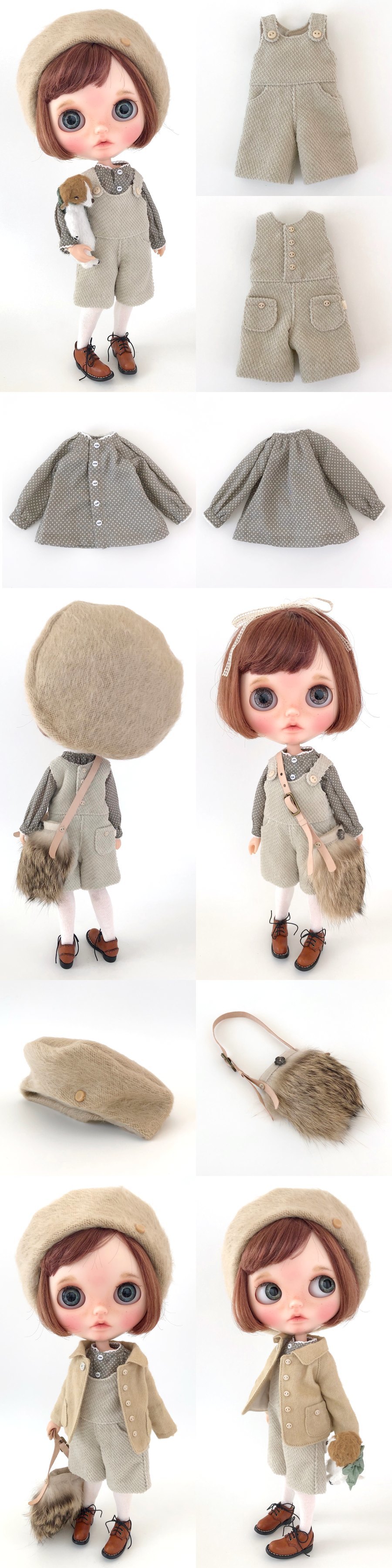 ＊ Lucalily ＊ dolls clothes ＊ Flannel Jacket set ＊_d0217189_13530081.jpg