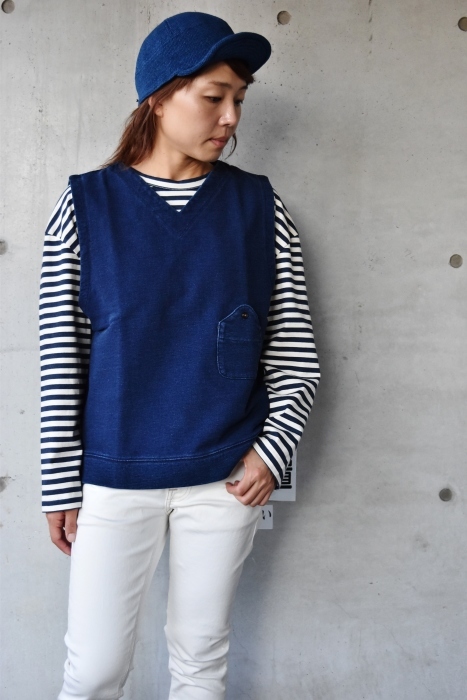 Indigo SWEAT VEST_d0152280_05454439.jpg