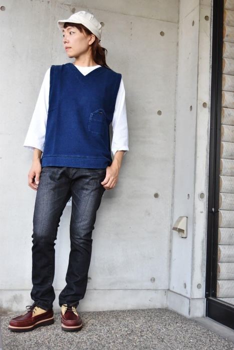 Indigo SWEAT VEST_d0152280_05472928.jpg
