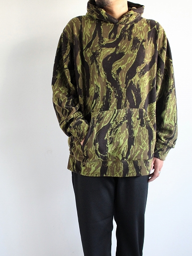 Needles Sportswear Warm-Up Hoodie - Poly Fleece / Tiger Camo Stripe :  『Bumpkins putting on airs』