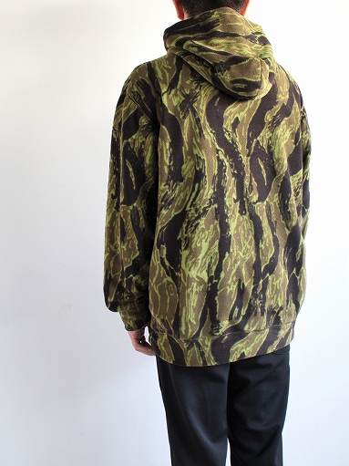 Needles Sportswear Warm-Up Hoodie - Poly Fleece / Tiger Camo Stripe_b0139281_12214216.jpg