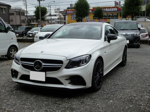 ベンツC205 AMG C43 エンブレムブラックアウト、F/リップスポイラー