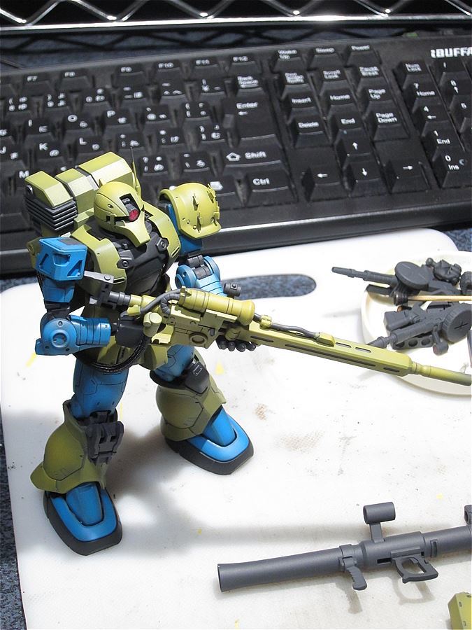 1/144 HG ORIGIN ザクI + HGUC MS-05L ザクI・スナイパータイプ (8) : DNF