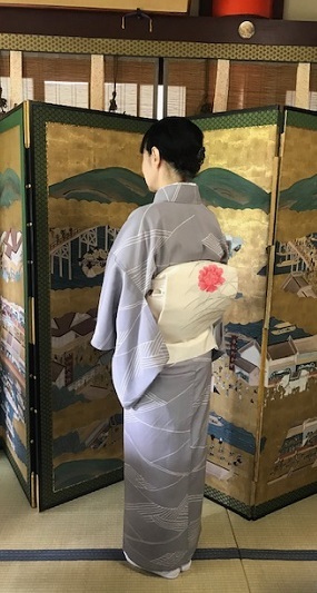 ランチ会・ご自分の結納の時に結ばれた想い出の夏帯。_f0181251_16572310.jpg