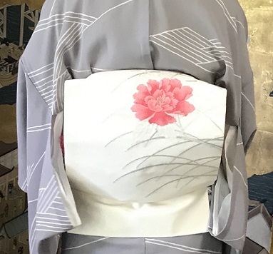 ランチ会・ご自分の結納の時に結ばれた想い出の夏帯。_f0181251_16585653.jpg