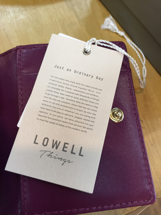  LOWELL things　新作WALLET　入荷しました＝！_e0076692_18353511.jpg