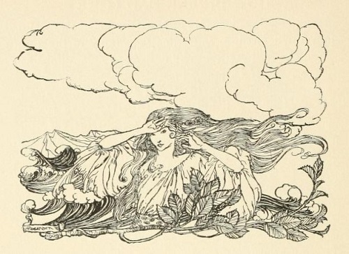 アーサー・ラッカム画のウンディーネからペン画を : Books