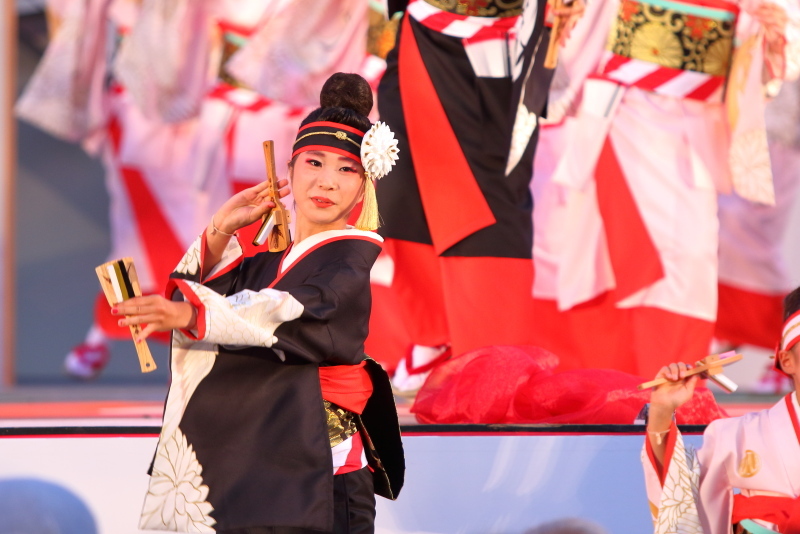 第66回よさこい祭り 前夜祭 濱長花神楽 その2_a0077663_14073353.jpg
