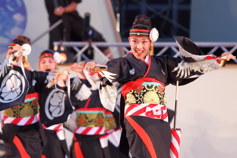 第66回よさこい祭り 前夜祭 濱長花神楽 その2_a0077663_14073373.jpg