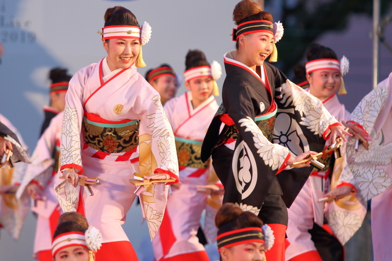 第66回よさこい祭り 前夜祭 濱長花神楽 その2_a0077663_14073374.jpg
