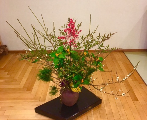 私のいけた正月花 東京いけばな日記 花と暮らしと生活と