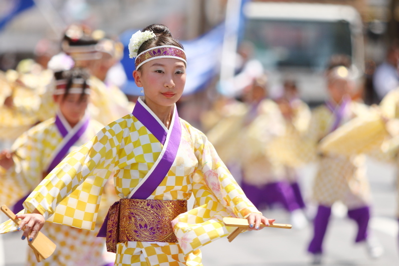 第66回よさこい祭り 本番1日目 愛宕競演場 エースワングループ_a0077663_16582000.jpg