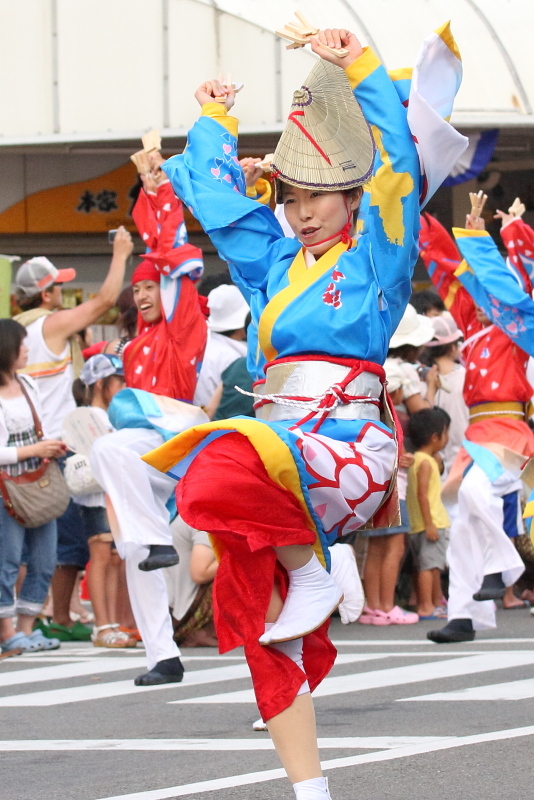 第55回よさこい祭り 本番1日目 十人十彩 その1_a0077663_12575823.jpg