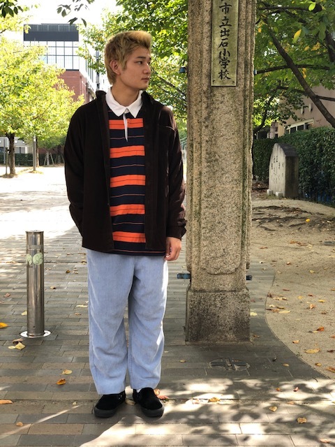 コーデュロイシャツ×ラガーシャツstyle : 岡山 古着 セレクト