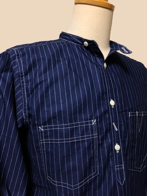 Dapper\'s LOT1342Classical Stand Collar Pullover Work Shirts|_c0144020_17264511.jpg