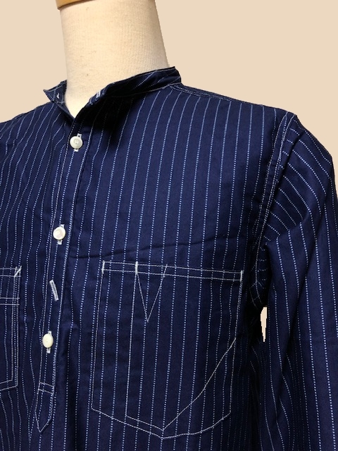 Dapper\'s LOT1342Classical Stand Collar Pullover Work Shirts|_c0144020_17264953.jpg