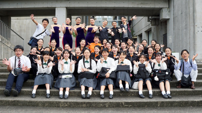 岩国総合高校吹奏楽部の皆さんが岡山に Sanyo Bandの素顔