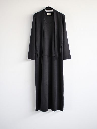 THE HINOKI　Organic Cotton L/S Layered Dress / Black_b0139281_12541347.jpg