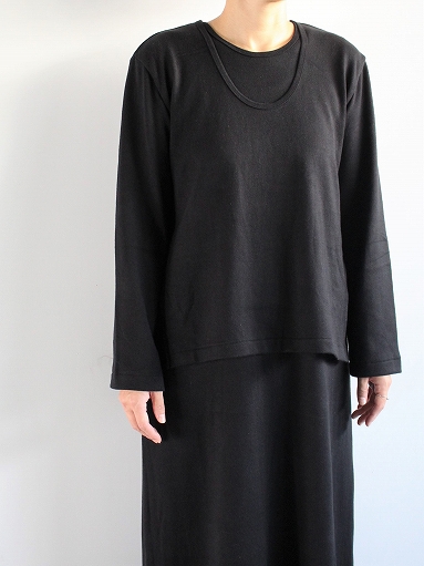 THE HINOKI　Organic Cotton L/S Layered Dress / Black_b0139281_12545145.jpg